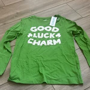 Carter's Bright Green 'Good Luck Charm' Long Sleeve Tee